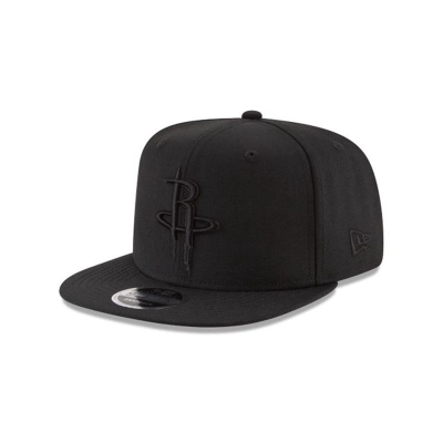 Houston Rockets Gorra | New Era NBA Black On Black High Crown 9fifty Snapback Cap Mexico - Negros